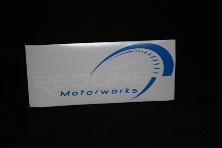 Redline Motorworks Blue Sticker