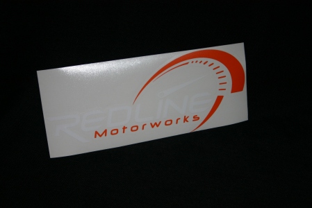 Redline Motorworks Orange Sticker